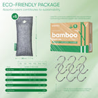 Activated Charcoal Odor Absorber,6 Pack Nature Odor Eliminator for Shoes, Bamboo Charcoal Air Purifying Bags,Shoe Deodorizer and Moisture Absorbers for Fresh Sneakers,Shoe Smell Remover